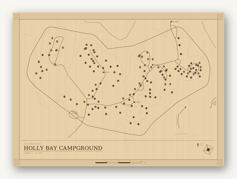 Holly Bay Campground map, card view