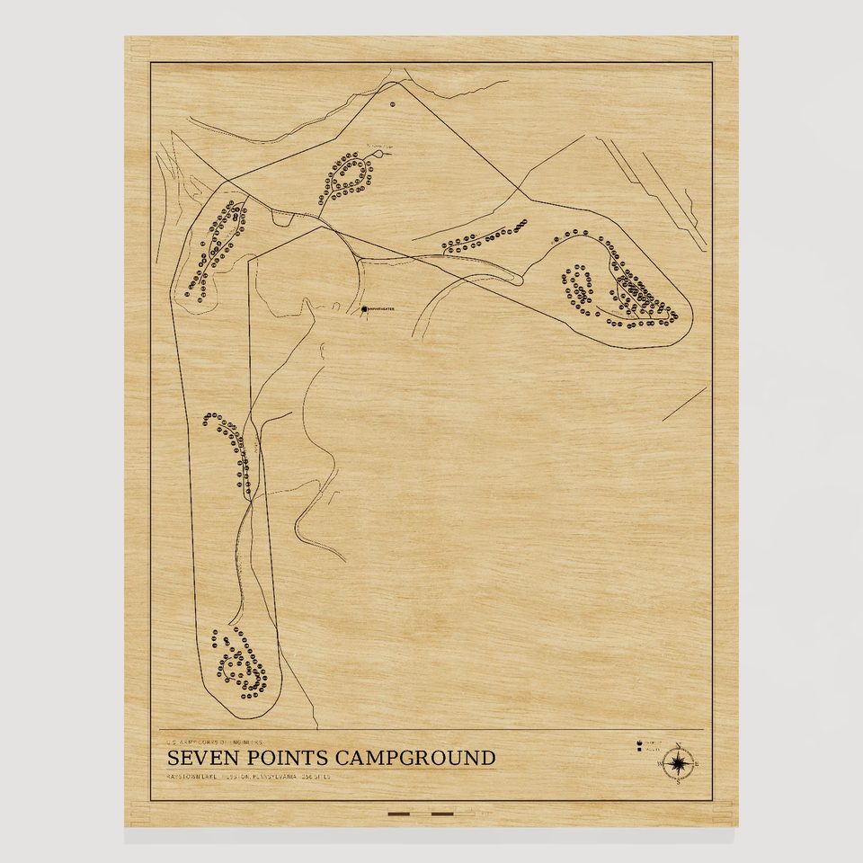 Seven Points Campground map, front view
