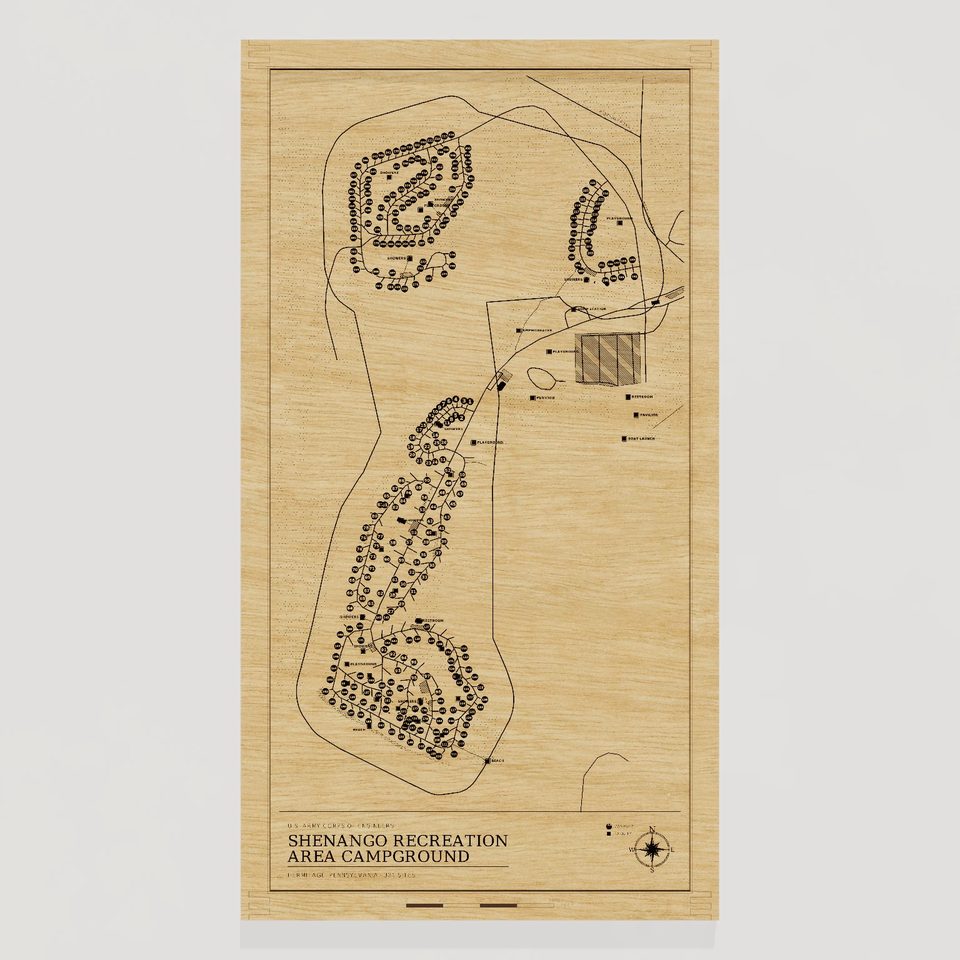 Shenango Recreation Area Campground map, front view