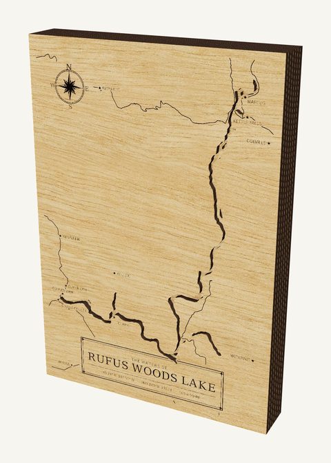 Rufus Woods Lake wood map