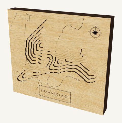 Shawnee Lake wood map