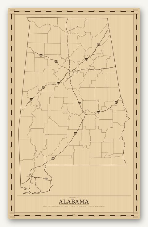 Alabama map