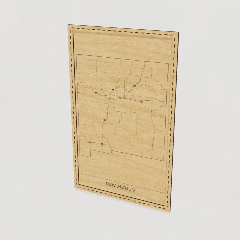 New Mexico map, hero view
