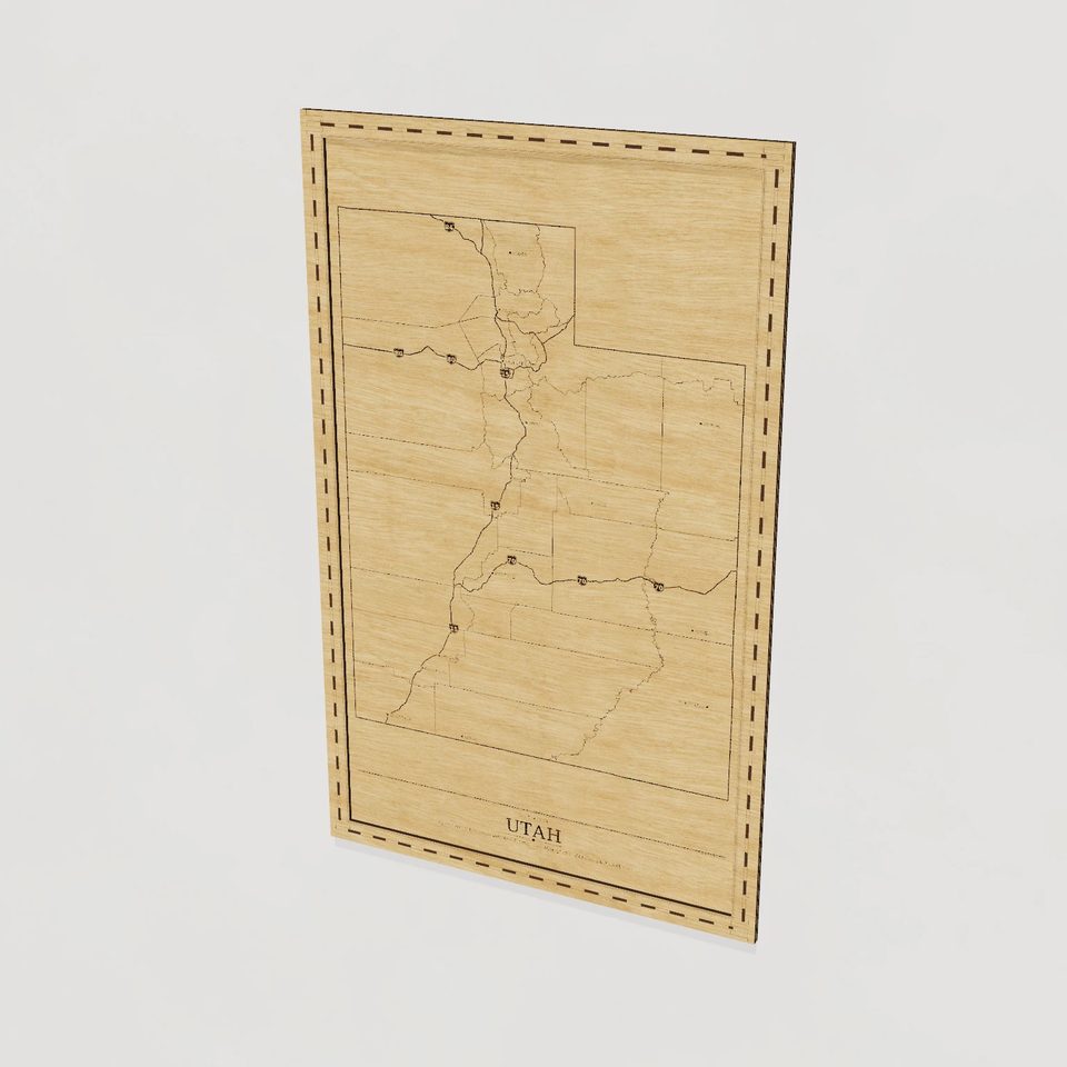 Utah map, hero view