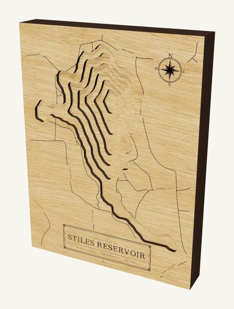 Stiles Reservoir wood map