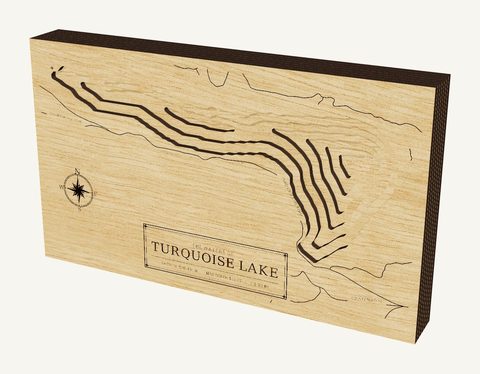 Turquoise Lake wood map