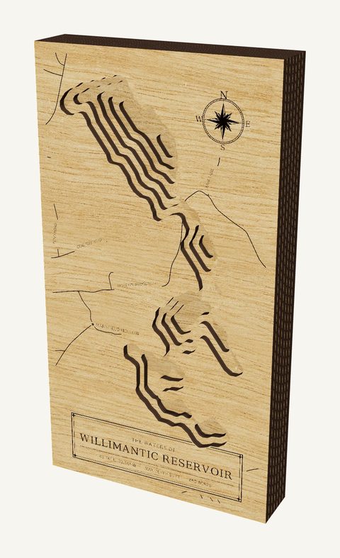 Willimantic Reservoir wood map